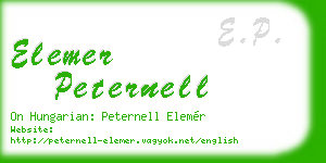 elemer peternell business card